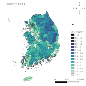 2018년 연간 진료건수