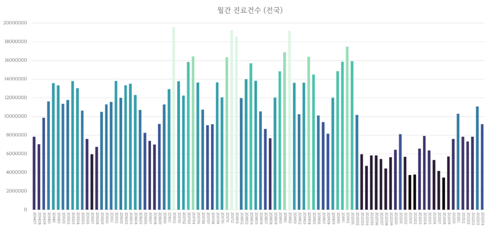 월간 진료건수 차트